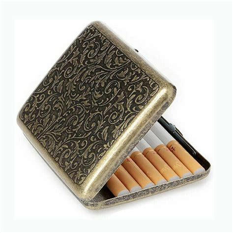 cigarette metal box|old metal cigarette cases.